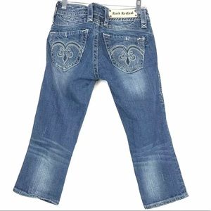 ROCK REVIVAL Sz 25 ADELE CAPRI Cropped Jeans